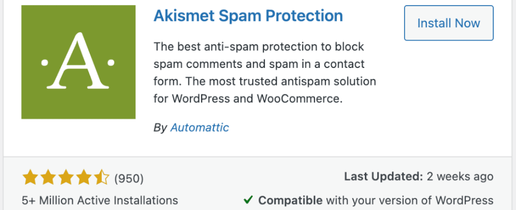 Akismet Spam Protection